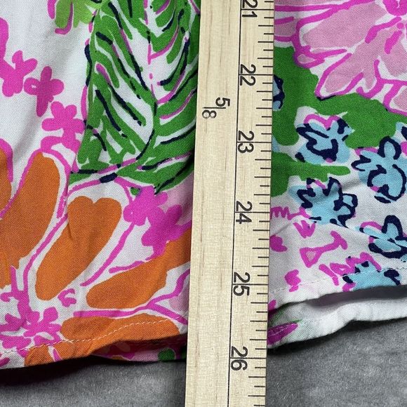 Lilly Pulitzer Pink Multicolored Floral V Neck Sleeveless Tank Women’s Size: S - Picture 9 of 12